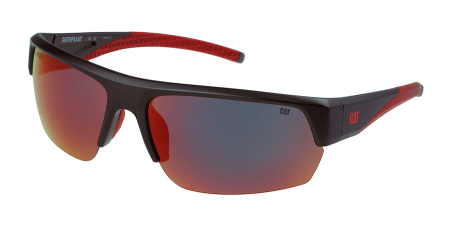 Caterpillar Sunglasses CTS 8022 Matte Grey Red Mirror Polarised