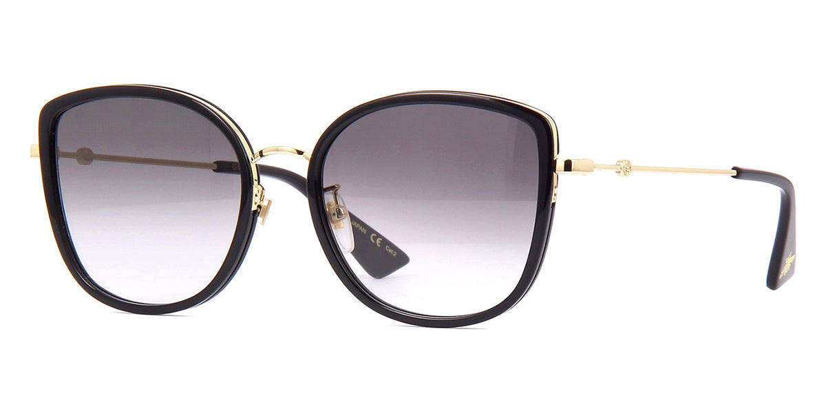 Gucci Women's Sunglasses GG0606SK Black Gold/Grey Lens
