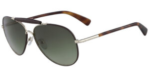 Longchamp Women's SunglassesL0100SL Gold Dark Brown/Green Lens
