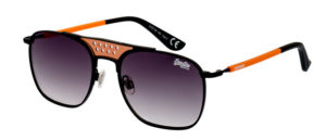 Superdry Men's Sunglasses Trophy Black Orange/Blue Lens