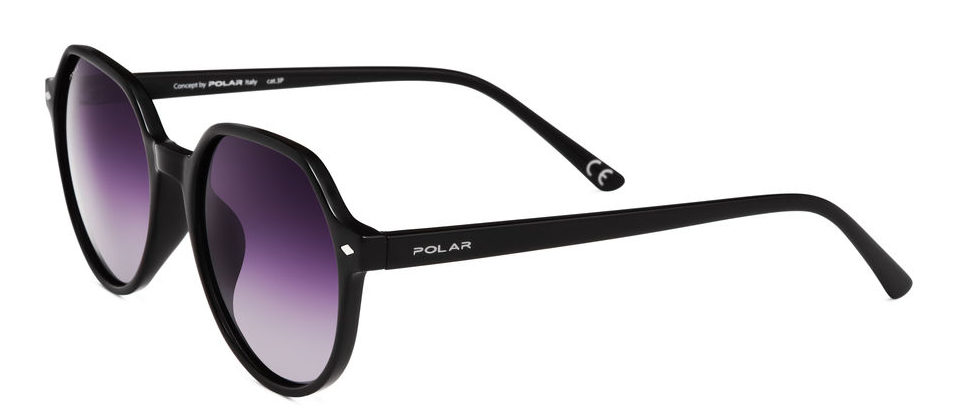 Polar Women's Sunglasses Stefy Shiny Black/Violet Polarised Lens