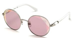 Swarovski Women's Sunglasses SK0260 Shiny Palladium/Pink Mirrored Lens