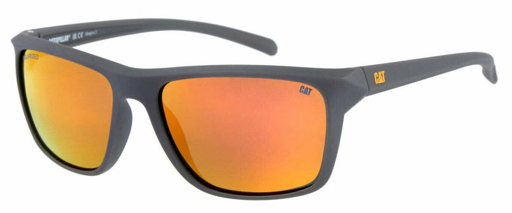 Caterpillar Men's Sunglasses CTS-8012 Matte Grey/Orange Polarised