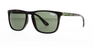 Superdry Men's Sunglasses Shockwave Satin Spotted Havana/Green Lens