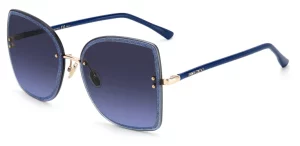 Jimmy Choo Women's Sunglasses LETI/S LKS  Gold Blue/Grey Shaded Blue