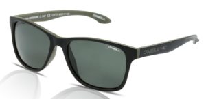 O'Neill Men's Sunglasses Offshore Matte Black, Green/Green Lens