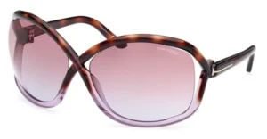 Tom Ford Women's Sunglasses FT1068/S 56Z Havana/Mirror Violet