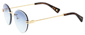Polar Unisex Sunglasses MOD.GOLD 2052 COL.02 Gold/Blue Lens