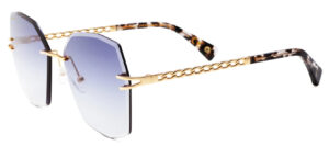 Polar Women's Sunglasses MOD.GOLD 6003 COL.02/F Gold/Blue Gradient Lens