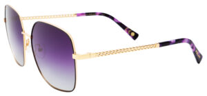 Polar Women's Sunglasses MOD.GOLD 306 COL.78/F Black/Gold/Purple Gradient Lens