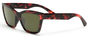 Serengeti Womens Sunglasses Red Frame Green Lens