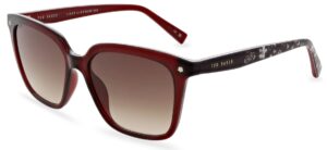 Ted Baker Women's Sunglasses TB1676 249 Floral Red / Gradient Brown Lens