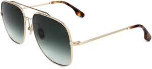 Victoria Beckham Women's Sunglasses VB215S Gold/Havana / Green Gradient Lens