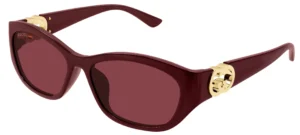 Gucci Women's Sunglasses GG1826SK 003 Bordeaux/Red Lens