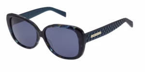 Karen Millen Women's Sunglasses KM5060 604 Teal Blue/Solid Dark Blue Lens