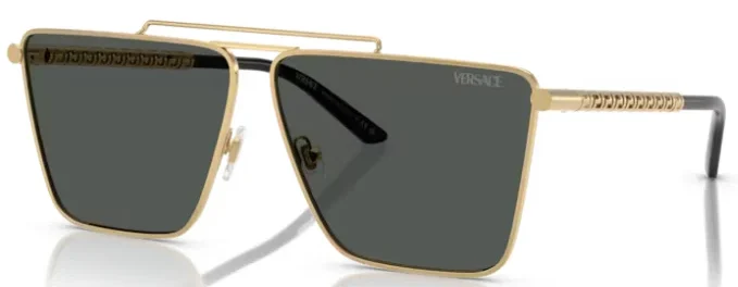 Versace Women's Sunglasses 0VE2266 100287 Gold/Black Lens