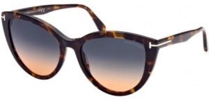 Tom Ford Women's Sunglasses FT0915/S 55P Tortoise Shell/Blue Gradient Lens