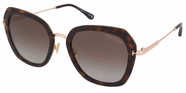 Tom Ford Women's Sunglasses FT0792 52H Havana/Grey Lens